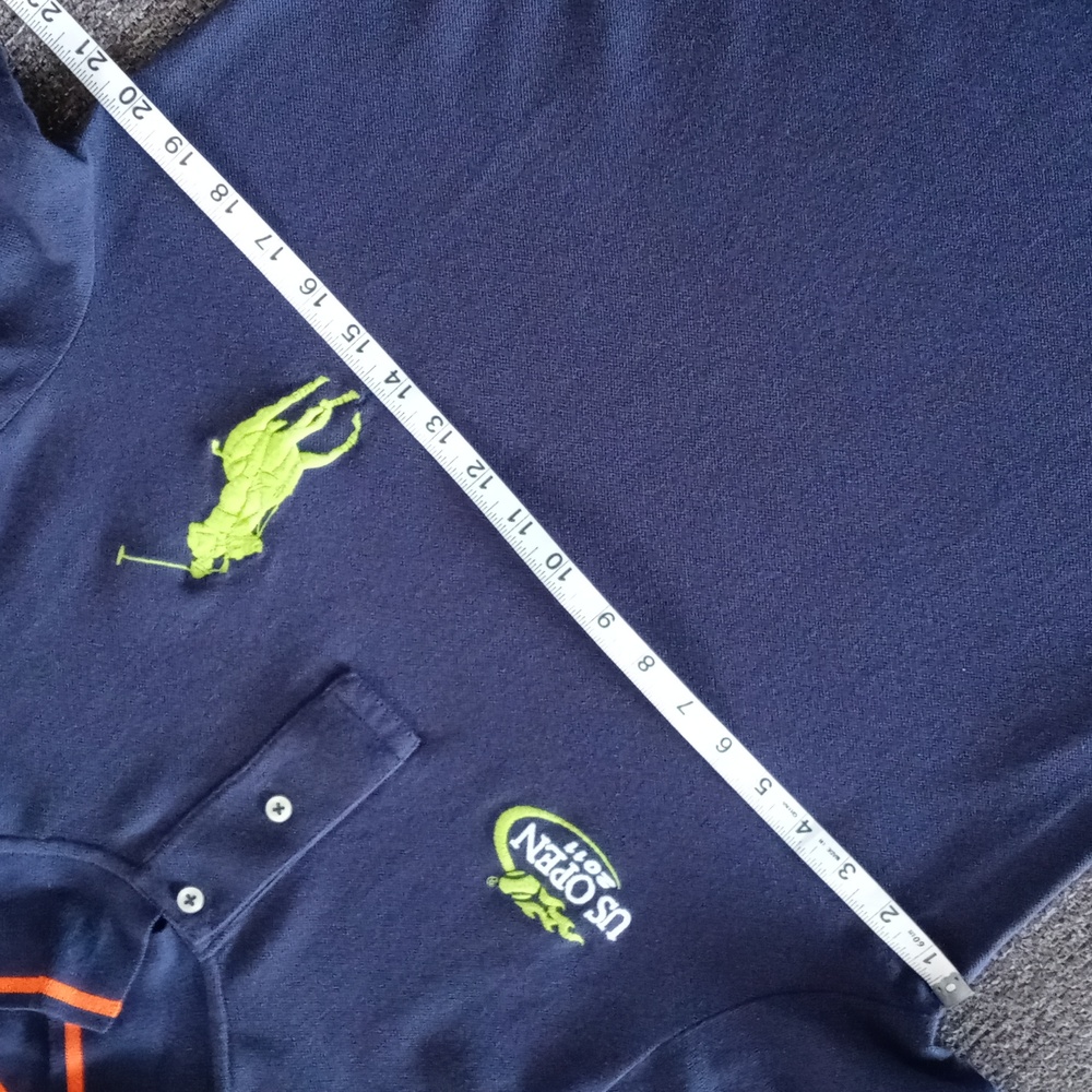🐎RARE Polo Ralph Lauren🐎 - Navy/Green Limited Edition 2011 US OPEN S/S Polo - Picture 14 of 16